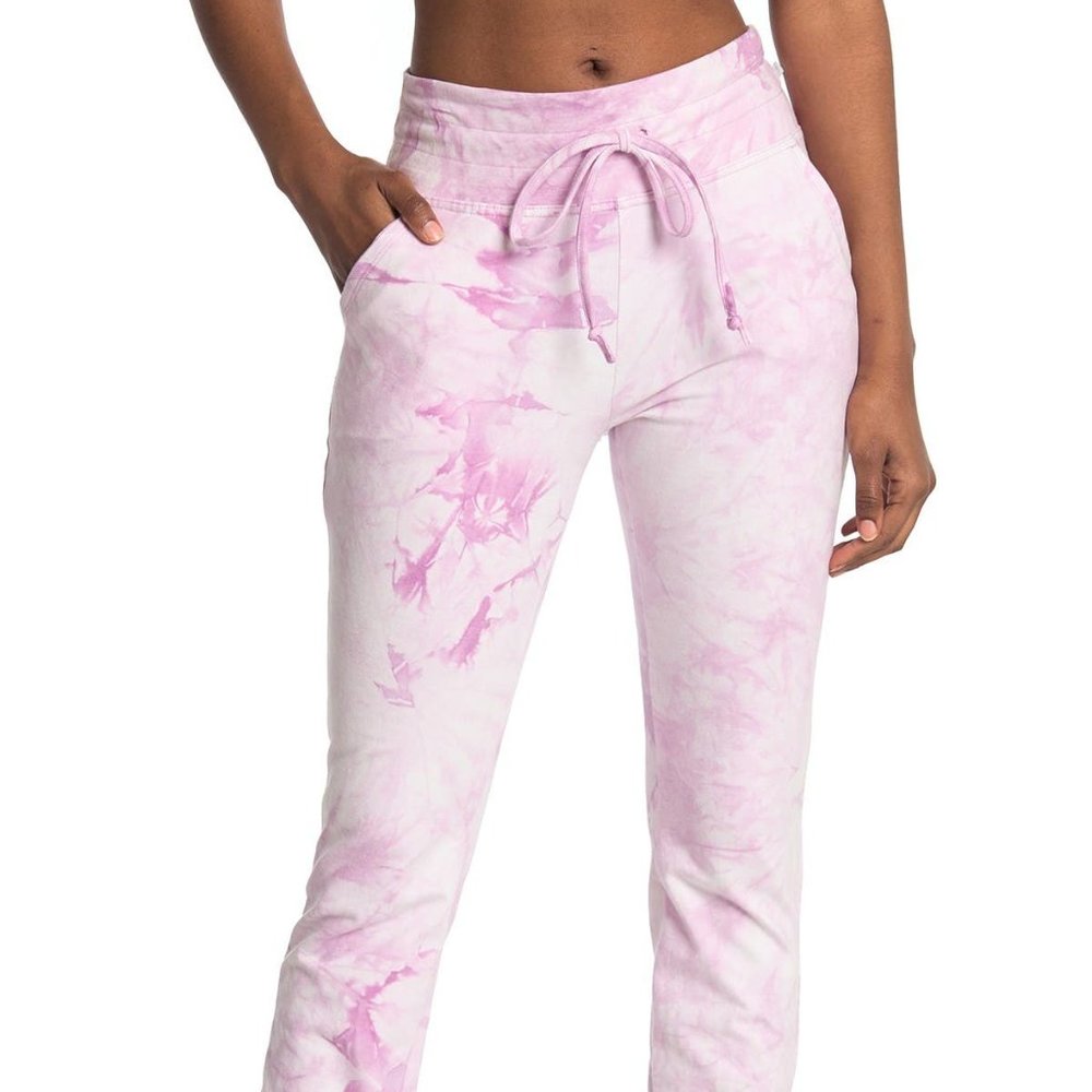 Maxine Marble Print Pink Joggers size M